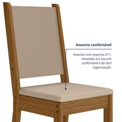 Imagem de Kit 6 Cadeiras de Jantar Mdf Clara