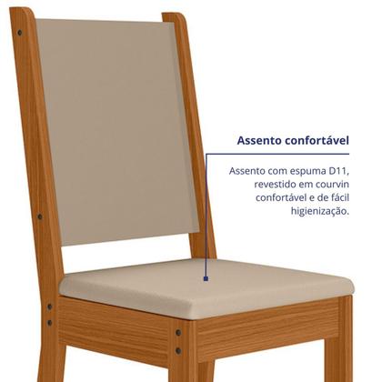 Imagem de Kit 6 Cadeiras de Jantar Mdf Clara