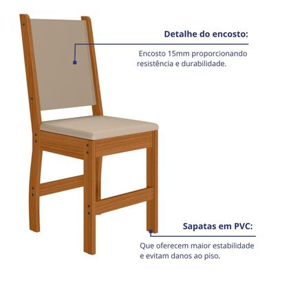 Imagem de Kit 6 Cadeiras de Jantar Mdf Clara