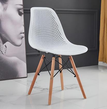 Imagem de Kit 6 Cadeiras Eames Design Colméia Eloisa branco off white