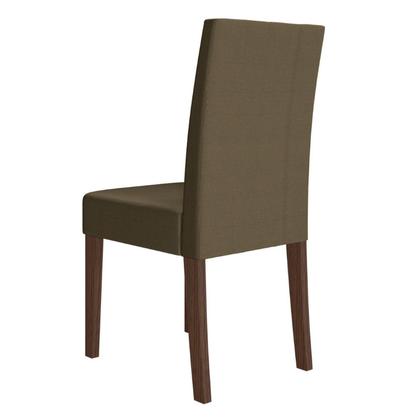 Imagem de Kit 6 Cadeiras Estofadas Lisa e Pés Mdf Josi