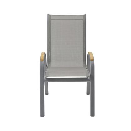 Imagem de Kit 6 Cadeiras Externas Maresias Grafite Alumínio