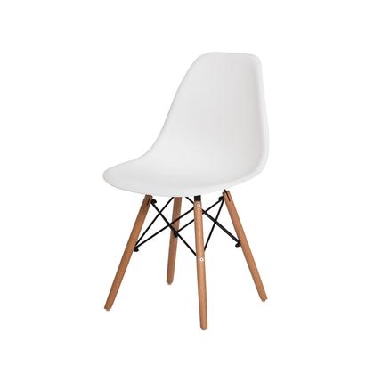 Imagem de Kit 6 Cadeiras Para Mesa Sala De Jantar Cozinha Charles Eames Eiffel Base Madeira