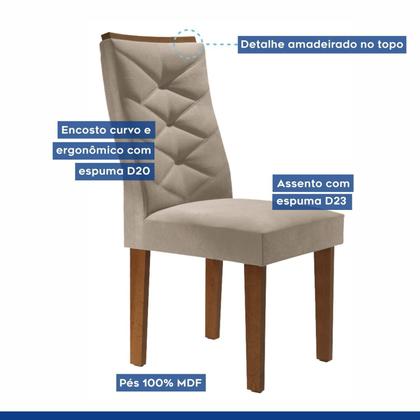 Imagem de Kit 6 Cadeiras para Sala de Jantar Germany Espresso Móveis