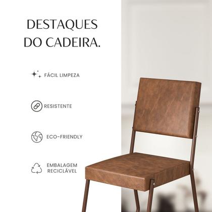 Imagem de Kit 6 Cadeiras para Sala de Jantar Napoli