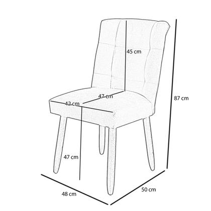 Imagem de Kit 6 Cadeiras Sala de Jantar Cozinha Estofada Paris Reforçada Suede - Twdecora