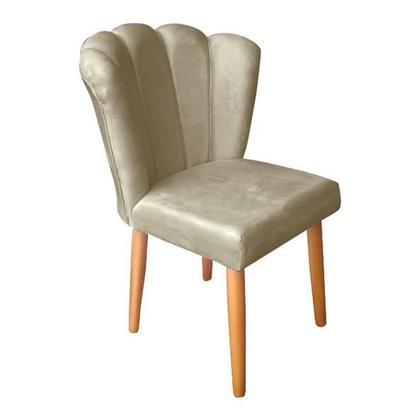 Imagem de kit 6 Cadeiras Sala de Jantar Estofada Reforçada Pétala Suede  - Twdecora