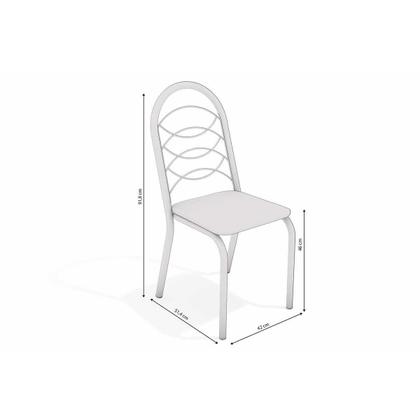 Imagem de Kit 6 Cadeiras Sala Jantar Holanda C009 6 Un Niquel/Marrom 21 - Kappesberg