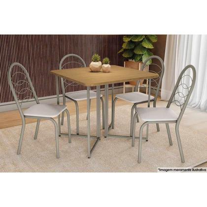 Imagem de Kit 6 Cadeiras Sala Jantar Holanda C009 6 Un Niquel/Marrom 21 - Kappesberg