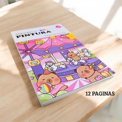 Imagem de Kit 6 Cadernos Pintura Infantil Bob Guds com Tinta Guache Pincel Diversão e Criatividade em Cada Página