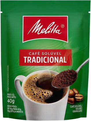 Imagem de kit 6 Café Solúvel Granulado Tradicional Melitta Sachê 40g