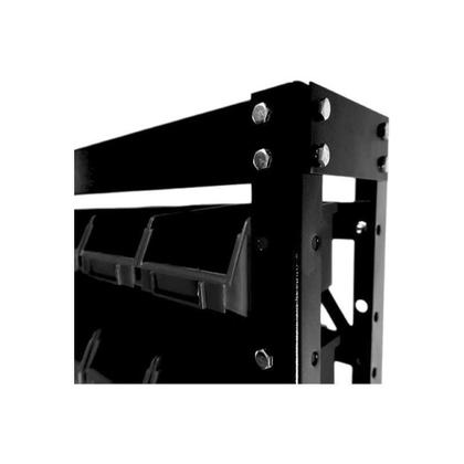 Imagem de Kit 6 Caixa Box Gaveteiro Industrial Bin Preta n5 12X15X23CM