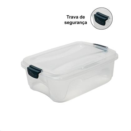 Imagem de Kit 6 Caixa Organizadora Multiuso C/ Trava Transparente 20L