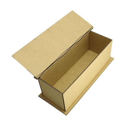 Imagem de Kit 6 Caixa Para Mini Vinho Chandon Tampa Dobravel Com Aplique Eu Te Amo e Coração Duplo Laser Mdf