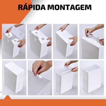 Imagem de Kit 6 Caixas Organizadora Para Guardar Sapato Sandália Chinelo Empilhável Sapateira Gaveta