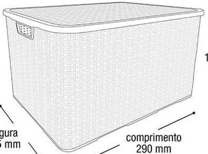 Imagem de Kit 6 Caixas Organizadora Rattan 7L C/Tampa ul-Arqplast