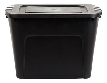 Imagem de Kit 6 Caixas Organizadoras Ecobox 80L Preta Resistente Garden life