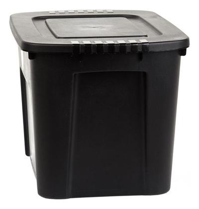 Imagem de Kit 6 Caixas Organizadoras Ecobox 80L Preta Resistente Garden life