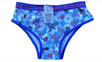 Imagem de Kit/6 Calcinha Infantil Algodão Elástico Personalizado Estampada