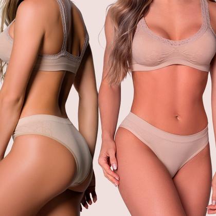 Imagem de Kit 6 Calcinha Tanga Modeladora Sem Costura Selene