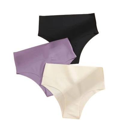 Imagem de Kit 6 Calcinhas sem costura Cós Alto Corte a Laser Não Marca Cós Duplo Compressão Cintura Alta