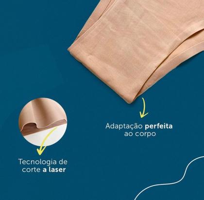 Imagem de Kit 6 Calcinhas Tanga Sem Costura Corte A Laser Não Marca Hangar Moriah e Amorarma