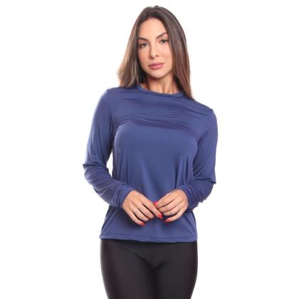 Imagem de Kit 6 Camisetas Feminina Manga Longa Dry Básica Lisa Proteção Solar UV Térmica Blusa Academia