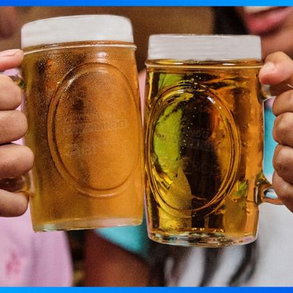 Imagem de Kit 6 Caneca Chopp De Vidro 350ml Bar Restaurante Cerveja Design Elegante Versátil Prático