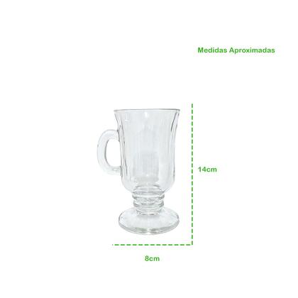 Kit 6 Caneca Tradicional Clássica Para Irish Coffee Café Chocolate Quente Cappuccino Taça Transparente 230ml - Lehaví Imagem de Kit 6 Caneca Tradicional Clássica Para Irish Coffee Café Chocolate Quente Cappuccino Taça Transparente 230ml