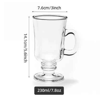 Imagem de Kit 6 caneca vidro alta para cappuccino cafe chocolate dolce gusto coffe 230ml bar restaurante royal xicara design sofis