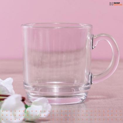 Imagem de Kit 6 Canecas Aspen Vidro Diamante 300Ml Xícara de Café