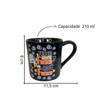 Kit 6 Canecas Coloridas Flork Café 210 ml - Porcelana Imagem de Kit 6 Canecas Coloridas Flork Café 210 ml
