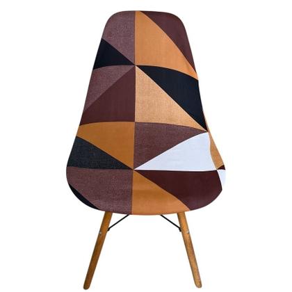 Imagem de Kit 6 Capa de Cadeira Charles Eames Eiffel Pé Palito Malha Estampada
