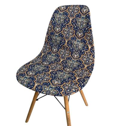 Imagem de Kit 6 Capa de Cadeira Charles Eames Eiffel Pé Palito Malha Estampada