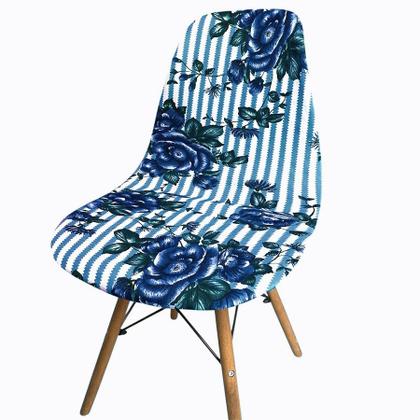 Imagem de Kit 6 Capa de Cadeira Charles Eames Eiffel Pé Palito Malha Estampada