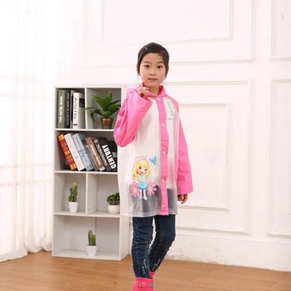 Imagem de kit 6 Capa de chuva infantil para menina menino com capuz e bolsos pvc reforçada escolha a sua 