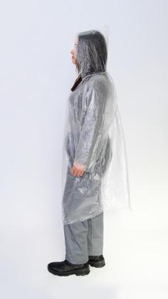 Imagem de KIT 6 Capa de Chuva Transparente C/Capuz  S/Elástico no Punho - PREVEMAX