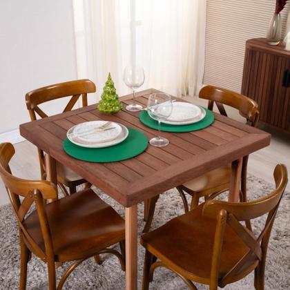 Imagem de Kit 6 Capa de Sousplat + Base MDF Liso Mesa Posta Natal