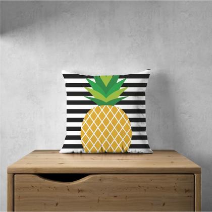 Imagem de Kit 6 Capas De Almofada Decorativa Geométrica Abacaxi 40cm