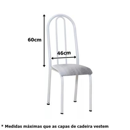 Imagem de Kit 6 Capas Encosto de Cadeira de Aço Tubular Cozinha Malha Gel com Elástico Amarelo