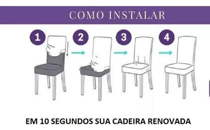 Imagem de Kit 6 Capas P/ Cadeiras Jantar Malha C/elástico Varias Cores