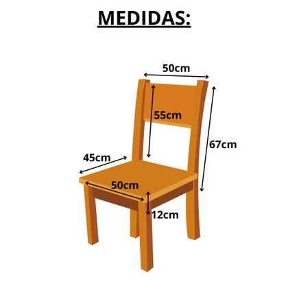 Imagem de Kit 6 Capas Para Cadeira Jantar Com Elástico Envio Imediato