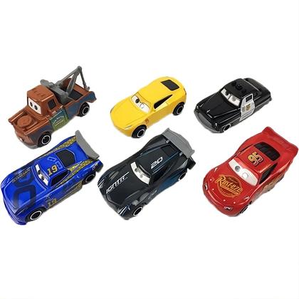 Imagem de Kit 6 Carrinhos Cars Relâmpago McQueen Metal Diecast Miniatura Infantil Coleção