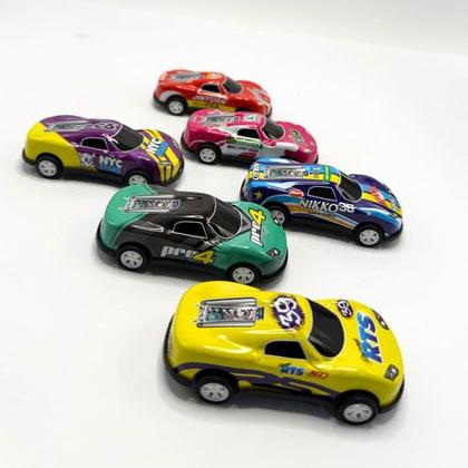 Imagem de Kit 6 Carrinhos De Fricção Racing Estilo Hotwheels Brinquedo