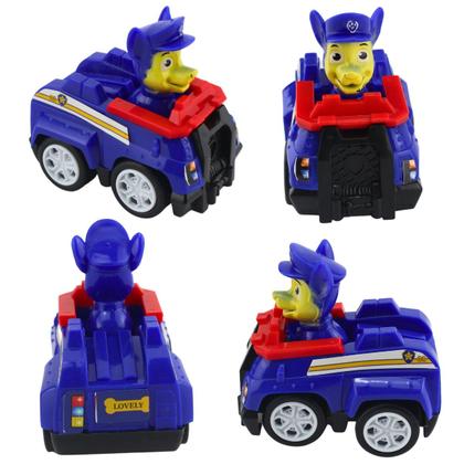 Imagem de Kit 6 Carrinhos Patrulha Canina Com Fricção Coleção Patrulha Figuras De Ação Patrulha Canina Rubbie, Skye, Chase E Marsha