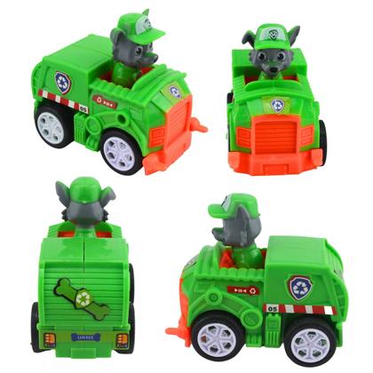 Imagem de Kit 6 Carrinhos Patrulha Canina Com Fricção Coleção Patrulha Figuras De Ação Patrulha Canina Rubbie, Skye, Chase E Marsha