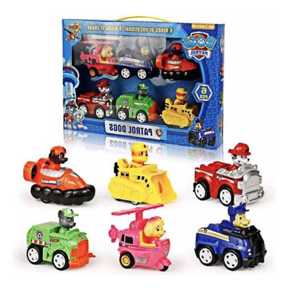 Imagem de Kit 6 Carrinhos Patrulha Canina Fricção Brinquedos Coleção Envio Imediato