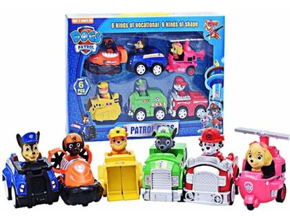 Imagem de Kit 6 Carrinhos Patrulha Canina Fricção Brinquedos