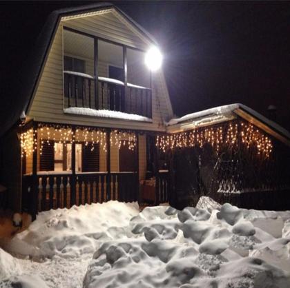 Imagem de Kit 6 Cascata 400 Leds 10 Metros Luz Amarela Fixa - 220V