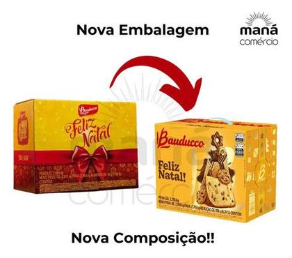 Imagem de Kit 6 Cesta Completa Natal Grande Bauducco Exclusiva